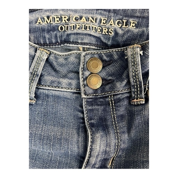 American Eagle Outfitters Artist Super Stretch Cropped Medium Wash Size 0 Reg - Picture 1 of 5